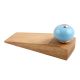 Sky Blue Round Ceramic Wooden Door Stopper